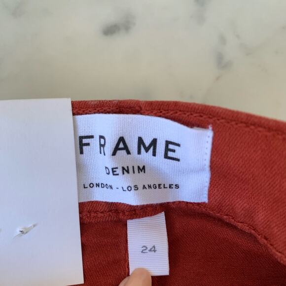 NWT FRAME Le High Skinny Jeans Raw Stagger Hem 24 - Picture 14 of 14